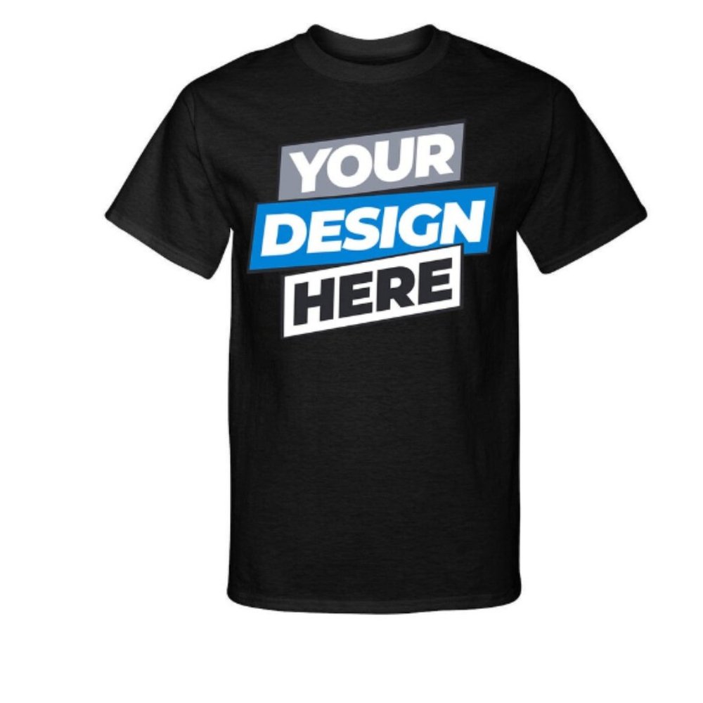 Your Design or Logo Printed On a Graphic Tee Shirt T - Shirt
